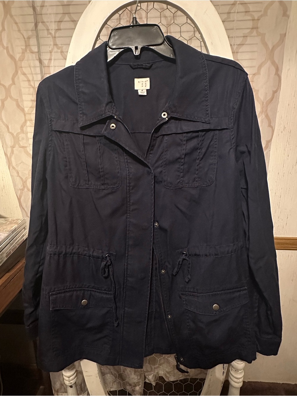 a new day Navy Utility Jacket with Drawstring Waist